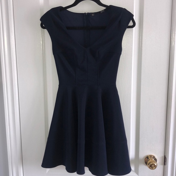Navy blue skater dress - Picture 1 of 5